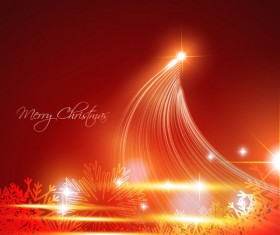 Glowing Christmas ornaments vector backgrounds 04