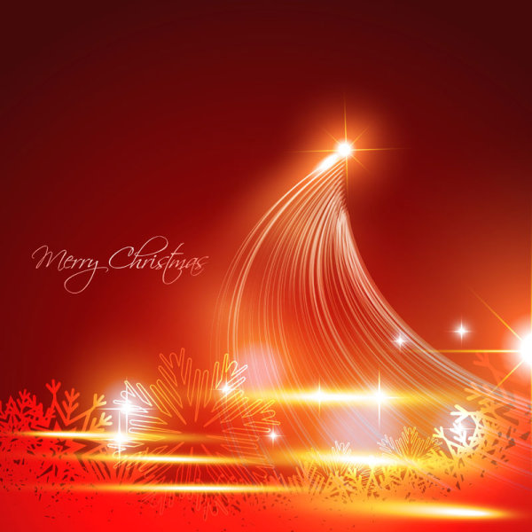 Glowing Christmas ornaments vector backgrounds 04