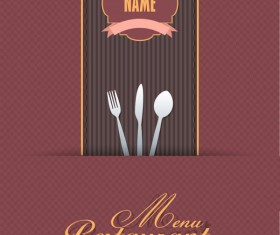 Commonly Restaurant menu cover template vector set 16