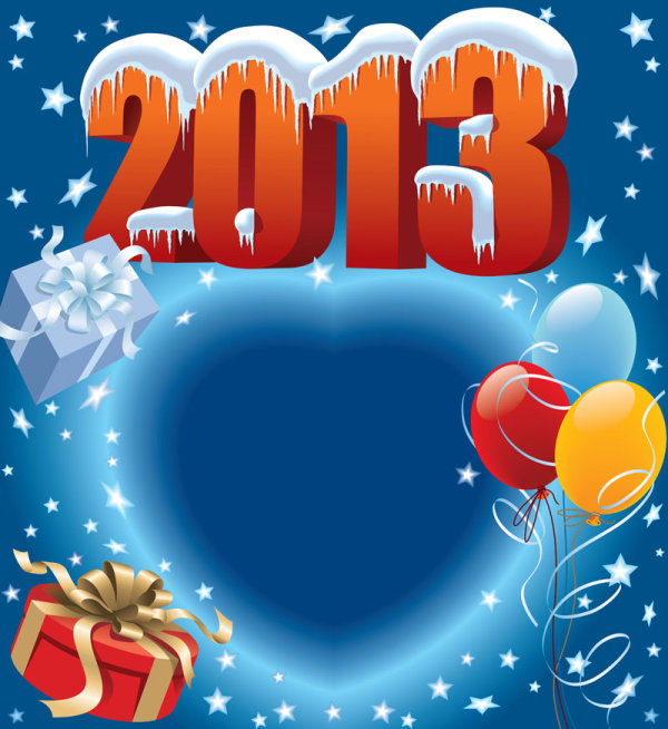2013 Christmas background with Gift Box design vector 04