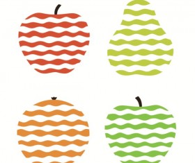 Fruit with Waves design vector