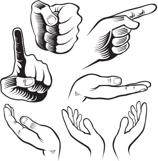 hand gestures vector