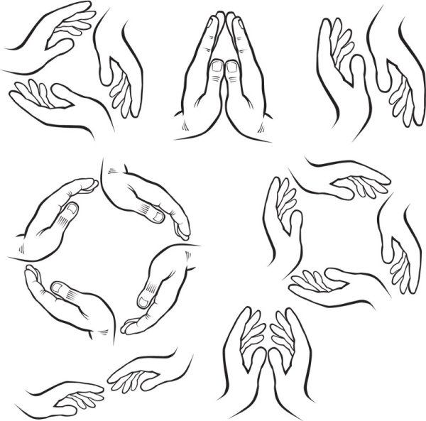 Hand drawn Gesture design elements vector 02