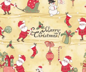 Cute cartoon Christmas ornaments vector graphics 01