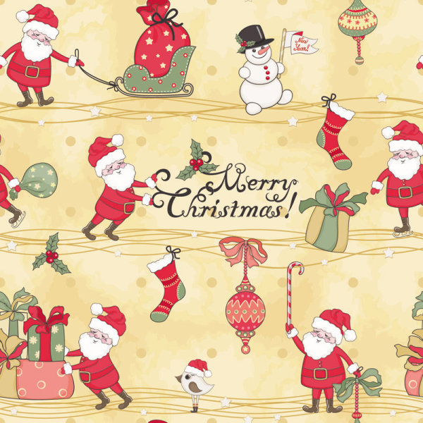 Cute cartoon Christmas ornaments vector graphics 01