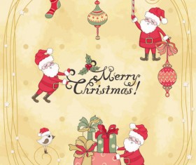 Cute cartoon Christmas ornaments vector graphics 02