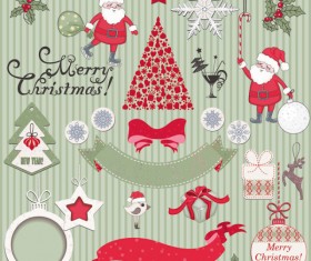 Cute cartoon Christmas ornaments vector graphics 04