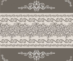 Vintage floral frame vector backgrounds set 04