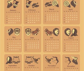 Vector of 2013 Year Calendar design elememnts 03