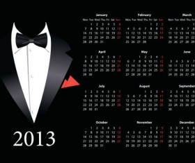 Vector of 2013 Year Calendar design elememnts 05