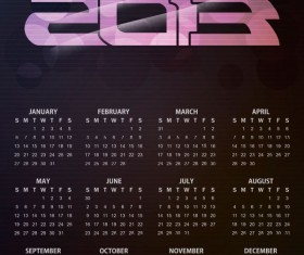 Vector of 2013 Year Calendar design elememnts 06