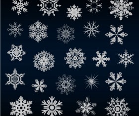 Set of Snowflake backgrounds for Christmas vector 02