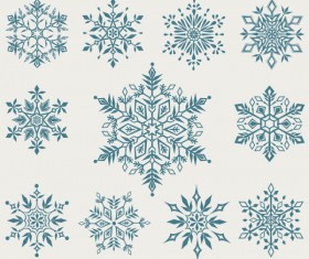 Set of Snowflake backgrounds for Christmas vector 05