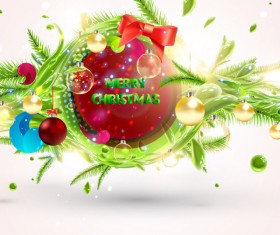 Set of Object Christmas backgrounds vector 03