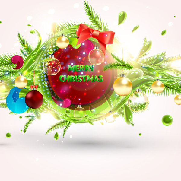Set of Object Christmas backgrounds vector 03