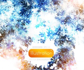Shiny Snowflake backgrounds Illustration vector 03
