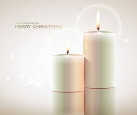 Set of Christmas candles design elements vector 03