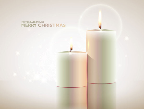 Set of Christmas candles design elements vector 03