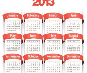 Creative 2013 calendar design art vector set 01