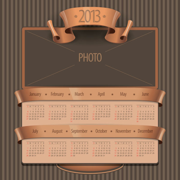 Creative 2013 calendar design art vector set 02