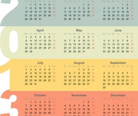 Creative 2013 calendar design art vector set 03