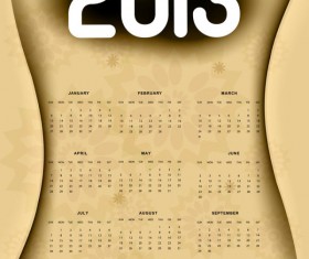 Creative 2013 calendar design art vector set 05
