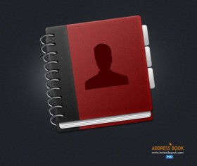 Address book design psd icon
