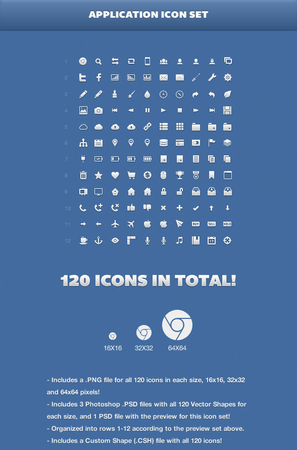 120 kind Application icon set