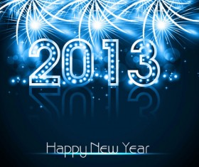 Blue 2013 new year design vector graphic