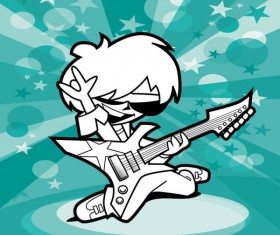 Elements of funny cartoon People design vector 03