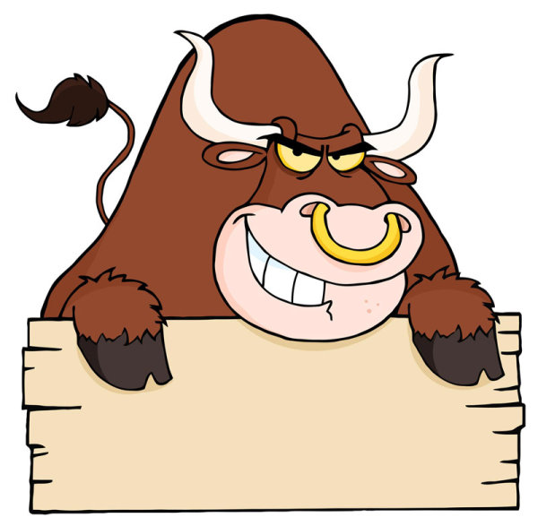 Set of angry bulls design vector 02