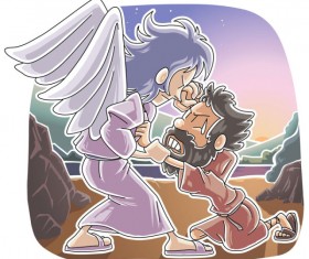 Cartoon characters elements vector set 01