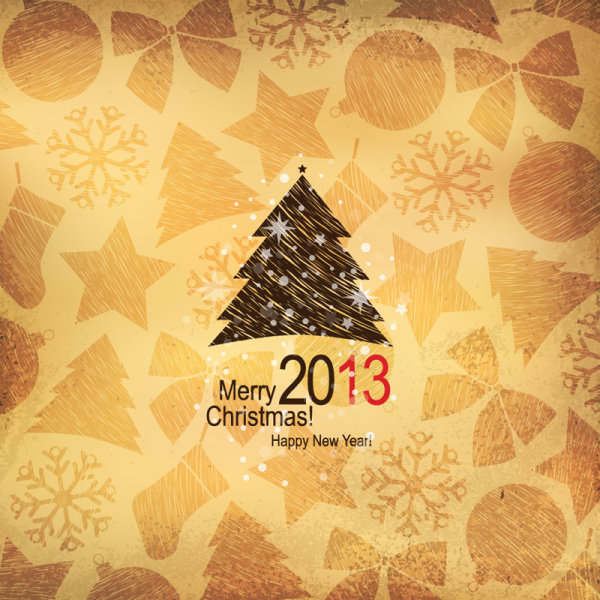 Creative 2013 Christmas design element with Snow background vector 02