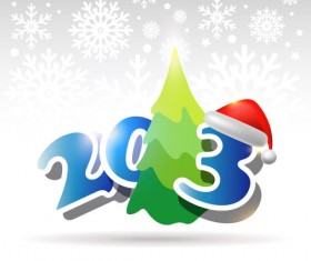 Creative 2013 Christmas design element with Snow background vector 03