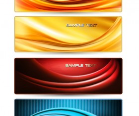 Dynamic Waves banner design elements vector 01