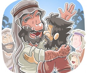 Cartoon characters elements vector set 02