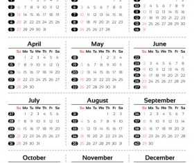 2013 Creative Calendar Collection design vector material 02