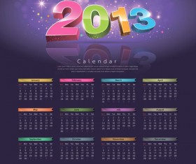 2013 Creative Calendar Collection design vector material 03