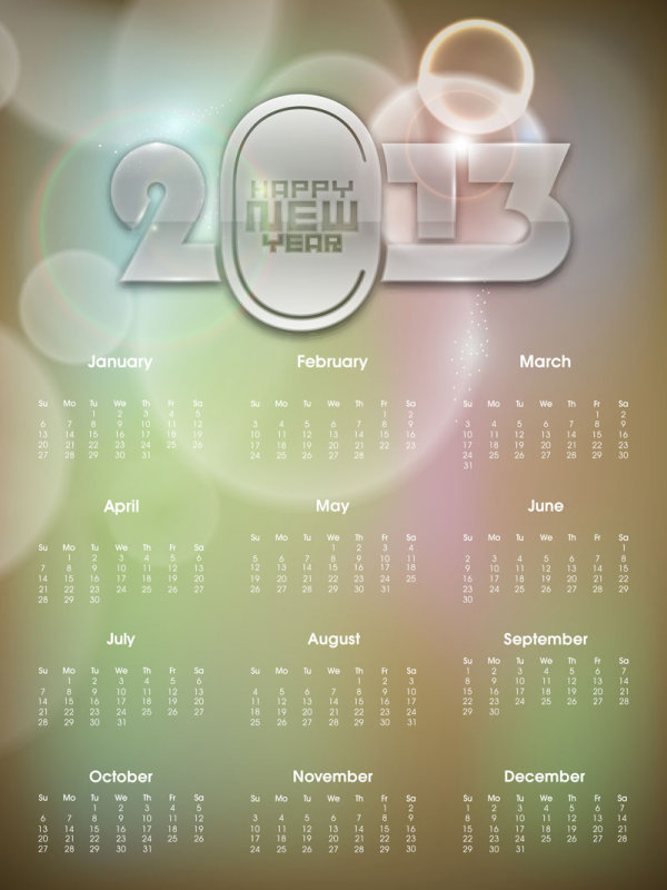 2013 Creative Calendar Collection design vector material 04