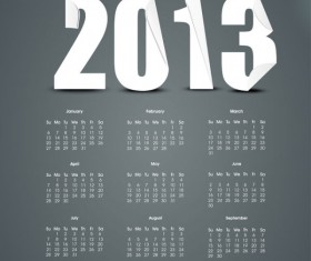 2013 Creative Calendar Collection design vector material 05