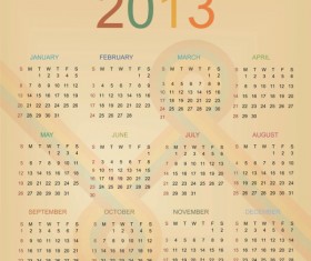 2013 Creative Calendar Collection design vector material 08