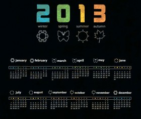 2013 Creative Calendar Collection design vector material 09