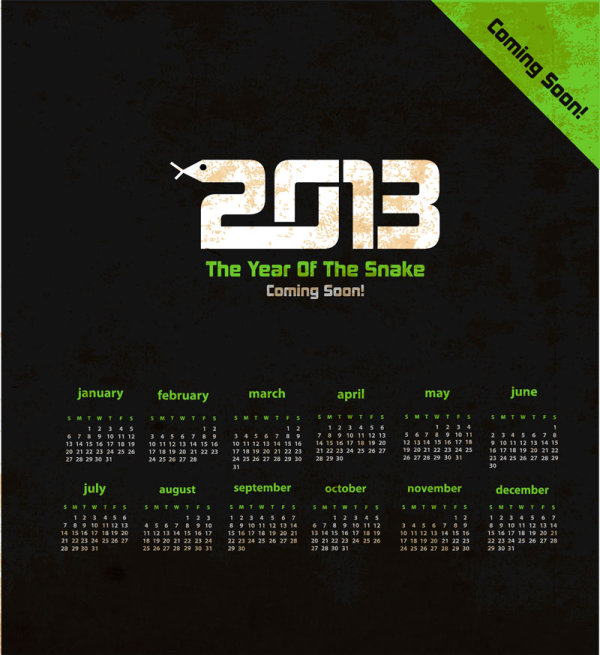 2013 Creative Calendar Collection design vector material 10