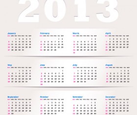 2013 Creative Calendar Collection design vector material 13