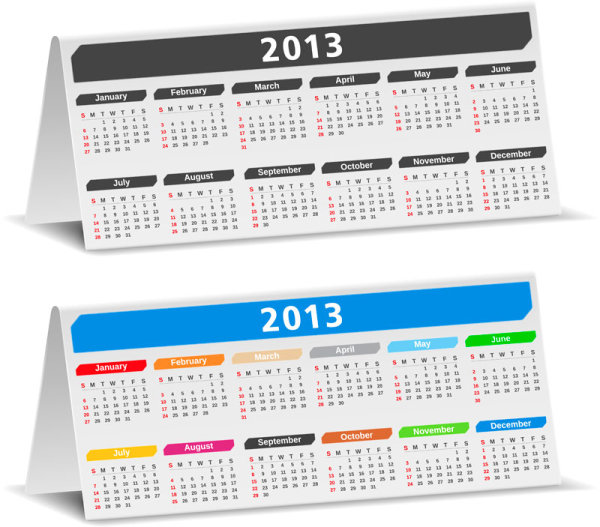 2013 Creative Calendar Collection design vector material 14