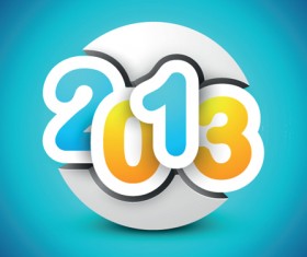 Creative 2013 Happy New Year figures design vector set 01