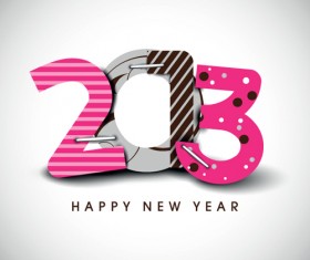 Creative 2013 Happy New Year figures design vector set 04