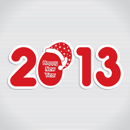 Creative 2013 Happy New Year figures design vector set 05