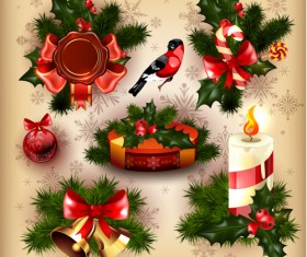 2013 Merry Christmas elements vector material set 02