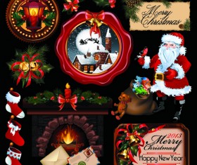2013 Merry Christmas elements vector material set 04